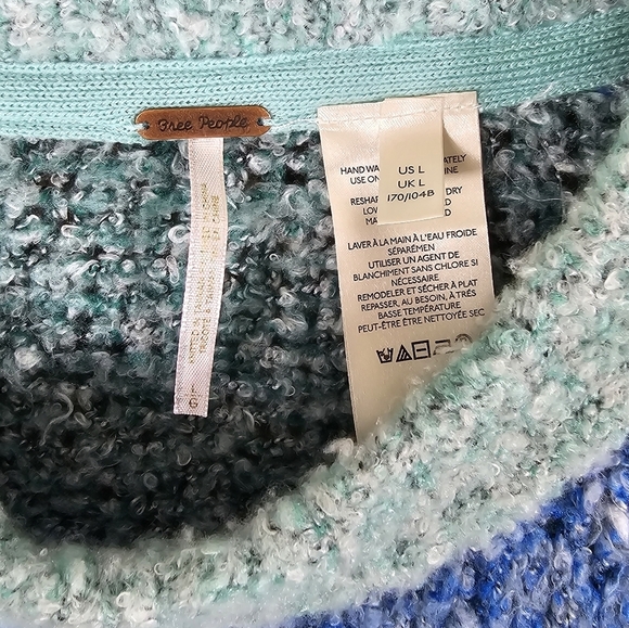 Free People BRB Tunic Sweater Oversized Colorblock - Picture 6 of 13